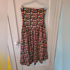 Fashion Brand Company Strapless Vegetable Medley Dress
